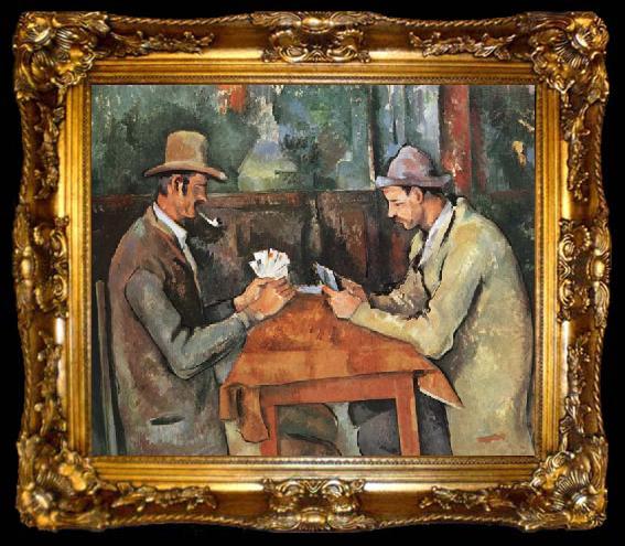 framed  Paul Cezanne The Card Players, ta009-2